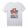 Verrückt Ich? Niemals! Sarkastischer Spruch Lustiges Katzen T-Shirt für Katzenliebhaber & Tierfreunde