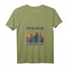 Damen Pew Pew Madafakas Cat Lustiges Vintage Design Katzen T-Shirt mit V-Ausschnitt – Perfektes Geschenk für Katzenliebhaber und Katzenfans