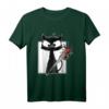 Halloween Party Geschenk - Baseballschläger & Schwarze Katze T-Shirt für Gruselige Kostüme & Geburtstagsfeiern
