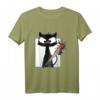 Halloween Party Geschenk - Baseballschläger & Schwarze Katze T-Shirt für Gruselige Kostüme & Geburtstagsfeiern