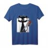 Halloween Party Geschenk - Baseballschläger & Schwarze Katze T-Shirt für Gruselige Kostüme & Geburtstagsfeiern