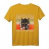 Zur eigenen Sicherheit, erst nach dem Kaffee Katze T-Shirt – Lustiges Kaffee und Katzen Motiv für Morgenmuffel & Büro-Geschenk