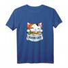 Cartoon Katze mit Sushi T-Shirt - Niedliches Japan-inspiriertes Design für Katzen- und Sushi-Fans, perfekt für Freizeit & Geschenke