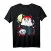 Yami Kawaii Creepy Ghost Schwarze Katze Menhera Dark Magic T-Shirt – Perfekt für Halloween, Gothic Fashion & Alltagsstil