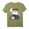 Yami Kawaii Creepy Ghost Schwarze Katze Menhera Dark Magic T-Shirt – Perfekt für Halloween, Gothic Fashion & Alltagsstil