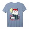 Yami Kawaii Creepy Ghost Schwarze Katze Menhera Dark Magic T-Shirt – Perfekt für Halloween, Gothic Fashion & Alltagsstil