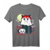 Yami Kawaii Creepy Ghost Schwarze Katze Menhera Dark Magic T-Shirt – Perfekt für Halloween, Gothic Fashion & Alltagsstil