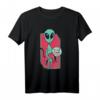Katze und Alien im Weltraum T-Shirt für Männer und Frauen - Perfektes Geschenk für Science-Fiction, Astronomie und Haustierliebhaber