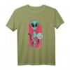 Katze und Alien im Weltraum T-Shirt für Männer und Frauen - Perfektes Geschenk für Science-Fiction, Astronomie und Haustierliebhaber