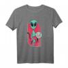 Katze und Alien im Weltraum T-Shirt für Männer und Frauen - Perfektes Geschenk für Science-Fiction, Astronomie und Haustierliebhaber