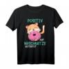 Naschkatze positiv getestet - Lustiges Katzen T-Shirt mit Süßigkeiten, Donut & Kätzchen Motiv für Humor & Spaß