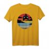 Katzen Vintage Sonnenuntergang Lustiges Retro Katzen T-Shirt – Humorvolles Katzenpapa & Katzenmama Outfit für Freizeit & Büro