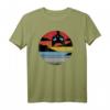 Katzen Vintage Sonnenuntergang Lustiges Retro Katzen T-Shirt – Humorvolles Katzenpapa & Katzenmama Outfit für Freizeit & Büro