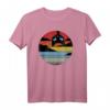 Katzen Vintage Sonnenuntergang Lustiges Retro Katzen T-Shirt – Humorvolles Katzenpapa & Katzenmama Outfit für Freizeit & Büro