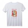 Katzen T-Shirt Relax - Du bist beim neunten Leben mit witzigem Spruch, perfektes Geschenk für Katzenliebhaber, Familie & Freunde