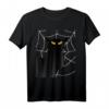 Gruselige Katze mit Spinnennetz und leuchtenden Augen T-Shirt – Perfekt für Halloween, Fasching und Katzenliebhaber