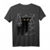 Gruselige Katze mit Spinnennetz und leuchtenden Augen T-Shirt – Perfekt für Halloween, Fasching und Katzenliebhaber