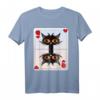 KARTENSPIEL HERZDAME KÖNIGIN KATZE T-Shirt - Perfekt für Katzenbesitzerinnen und Kartenspiel-Fans, Liebe zur Katze und Spielspaß