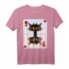 KARTENSPIEL HERZDAME KÖNIGIN KATZE T-Shirt - Perfekt für Katzenbesitzerinnen und Kartenspiel-Fans, Liebe zur Katze und Spielspaß