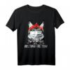 Abstand Halten! Katzenmaske mit Maine Coon Kätzchen - Humorvolles T-Shirt für Katzen- und Maskenliebhaber