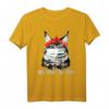 Abstand Halten! Katzenmaske mit Maine Coon Kätzchen - Humorvolles T-Shirt für Katzen- und Maskenliebhaber