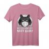 Husch Hinfort Mit Dir Du Unnötiger Sozialkontakt Katze T-Shirt – Lustiges Geschenk für Katzenliebhaber und Abstandshüter