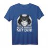 Husch Hinfort Mit Dir Du Unnötiger Sozialkontakt Katze T-Shirt – Lustiges Geschenk für Katzenliebhaber und Abstandshüter
