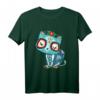 Dia de Los Muertos T-Shirt mit Katzen- und Zuckerschädel-Design – Perfekt für Tag der Toten, Halloween & Feierlichkeiten für Männer, Frauen & Kinder