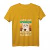 Damen Sarkasmus T-Shirt mit Kaffee & Katze – Lustiges Büro Humor Shirt, Lass uns Fremde bleiben, Perfekt für Morgenmuffel & Freunde
