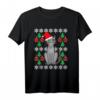Graue Katze Weihnachten T-Shirt – Humorvolles Geschenk für Katzenliebhaber und Fanatiker für Feiertags-Partys
