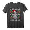 Graue Katze Weihnachten T-Shirt – Humorvolles Geschenk für Katzenliebhaber und Fanatiker für Feiertags-Partys