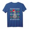 Graue Katze Weihnachten T-Shirt – Humorvolles Geschenk für Katzenliebhaber und Fanatiker für Feiertags-Partys