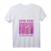 Lustiges Damen Katzen T-Shirt mit Pew Pew Madafakas Katze in Rosa Pink – Perfekt als Geschenk für Katzenliebhaber, Freunde & Familie