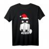 Merry Catmas, Merry Christmas Weihnachtsmütze mit Katze T-Shirt – Lustiges Tierliebhaber Geschenk für Weihnachten & Geburtstag