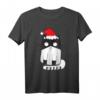 Merry Catmas, Merry Christmas Weihnachtsmütze mit Katze T-Shirt – Lustiges Tierliebhaber Geschenk für Weihnachten & Geburtstag