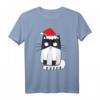 Merry Catmas, Merry Christmas Weihnachtsmütze mit Katze T-Shirt – Lustiges Tierliebhaber Geschenk für Weihnachten & Geburtstag