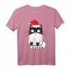 Merry Catmas, Merry Christmas Weihnachtsmütze mit Katze T-Shirt – Lustiges Tierliebhaber Geschenk für Weihnachten & Geburtstag