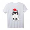 Merry Catmas, Merry Christmas Weihnachtsmütze mit Katze T-Shirt – Lustiges Tierliebhaber Geschenk für Weihnachten & Geburtstag