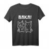 Baka Anime und Manga Kawaii Katzen T-Shirt – Lustiges Otaku Design, Perfekt als Geschenk für Japan-Kultur Fans