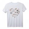 Bezauberndes Katzen T-Shirt mit Katzentypen und Herzmuster – Perfektes Geschenk für Katzenliebhaber, Katzenbesitzer und Kätzchenfans