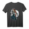 Frau mit schwarzer Katze vor Mond Gothic Fun T-Shirt – Perfektes Geschenk für Katzenliebhaber & Gothic Fans