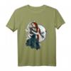 Frau mit schwarzer Katze vor Mond Gothic Fun T-Shirt – Perfektes Geschenk für Katzenliebhaber & Gothic Fans