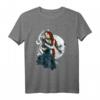 Frau mit schwarzer Katze vor Mond Gothic Fun T-Shirt – Perfektes Geschenk für Katzenliebhaber & Gothic Fans