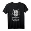 Satanische Katze T-Shirt mit Purraise Satan, 666 Pentagramm & Dämonischer Katze - Perfektes Geschenk für Gothic, Satanisten & Katzenliebhaber