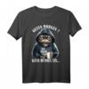 Guten Morgen ganz thin Eis... Katze Kaffee T-Shirt - Lustiges Spruchshirt für Morgenmuffel, Schichtarbeiter & Katzenliebhaber
