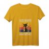 Damen Kaffee Katzen T-Shirt mit V-Ausschnitt - Lustiges 'Ich hasse Morgenmenschen' Design für Katzen- und Kaffeeliebhaberinnen