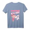 Kinder 4. Geburtstag T-Shirt mit Katze - Niedliches Geschenk für Mädchen zum Kindergeburtstag