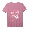 Kinder 4. Geburtstag T-Shirt mit Katze - Niedliches Geschenk für Mädchen zum Kindergeburtstag