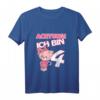 Kinder 4. Geburtstag T-Shirt mit Katze - Niedliches Geschenk für Mädchen zum Kindergeburtstag