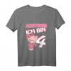 Kinder 4. Geburtstag T-Shirt mit Katze - Niedliches Geschenk für Mädchen zum Kindergeburtstag